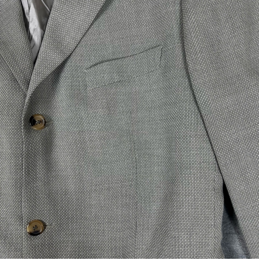 Hugo Boss Men's US 44R Grey Angelico 3 Button Blazer Jacket Sport Coat Vintage - Picture 7 of 16